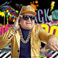 Pikkukuva 4 / 5: 80-/90-luvun räppäriasu Hip Hop -asupaketti Metalliketju Litteät aurinkolasit (d-4)