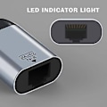 Miniatyrbilde 3 av 5: USB-C til Ethernet Adapter USB-C til RJ45 LAN Nettverkskonverter Kompatibel 3, 10/100/1000 Mbps