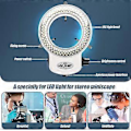Miniatyrbilde 5 av 5: 144 LED Ringlys for mini mikroskoplampe 6000K 0-100% justerbar Hvit