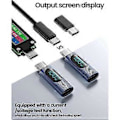 Pikkukuva 5 / 5: USB C -sovitin 100W Type C -tehomittari digitaalisella näytöllä , Pro, 15 Harmaa