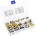 Miniatyrbilde 1 av 4: 116 stk gjengeinnsatser og stål selvgjengende gjengeinnsats med oppbevaringsboks, gjengereparasjonsverktøy for 2d M3/m4/m5/m6/m8/m10/m12