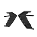 Miniatyrbillede 4 af 5: Side Vent Sticker, 2 stk. Gloss Sort Side Vent Dekorations Trim Bil Haj Gæller Fineste Materialer