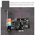 Miniatyrbilde 3 av 5: Pcie Lyd 5.1, Pci Surround 3d O For PC Med Høy Lydytelse