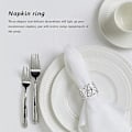 Miniatyrbillede 3 af 5: 12 stk. Udhulet Servietringe Holdere Servietring Spændeholder Husholdnings Metal Servietholder Pynt