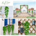 Miniatyrbillede 5 af 5: Kunstige planter, kunstig efeu planter guirlande vin 4 stykker falsk kunstig efeu guirlande dekoration til fest, bryllup, køkken, have, kontor [En
