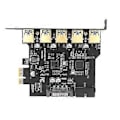 Pikkukuva 1 / 4: Enhances Connectivities USB3.0 -laajennuskortti, 5 porttia ja etuosan SATA-virtakeskittimet