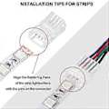 Miniatyrbillede 4 af 5: LED Lys Strip Stik 20 Vandtætte LED Adapter Stik Loddefri LED Lys Strip Stik 4 Pin 10mm