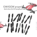 Miniatyrbild 4 av 5: 8 Par Cw/ccw Propeller Propellerblad För Rc 60mm Mini Racing Drone Quadcopter Flygplan Uav Reservdelar Tillbehör Komponent Svart