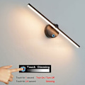 Miniatyrbillede 4 af 5: Dæmpbar LED-spejlys med afbryder, 300° drejelig badeværelsesvæglampe LED 5W 4000K badeværelsesspejlampe til toiletbord vask, 41cm, sort