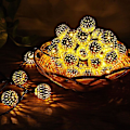 Miniatyrbillede 2 af 5: Globe String Lights Plug-in Metal Ball Fairy Lights, Kan forbindes med hale stik, Justerbar med flere tilstande, Nyhedsdekorationer