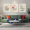 Miniatyrbild 4 av 5: 3 st Blomsterväv Väggbonad Vildblomma Växt Floral Vävdiagram Liten Väv För Sovrum