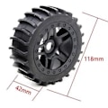 Pikkukuva 2 / 5: 2 kpl Arrma 1/8 RC maastoajoneuvon aavikkorengas lapio rengas hiekka rengas rengas 17mm