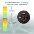 Miniatyrbillede 4 af 4: Volt Meter Høj Nøjagtighed Batteri Monitor Miljøvenlig 12-24v Dobbelt Digital Led Bil Voltmeter Til Motorcykel