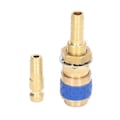 Miniatyrbillede 1 af 5: 8mm Brænderslange Adapter Messing Konnektor Hurtigkobling Fittingsæt til MIG TIG Svejsepistol Blå