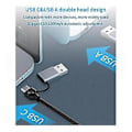 Miniatyrbilde 1 av 5: Usb A/usb C Dobbel Kontakt Nettverksadapter For Laptop, 1000mbps
