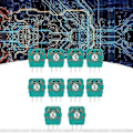 Miniatyrbild 5 av 5: 50 st Joystick Potentiometrar Sensor Kit 10Kohn för XBOXONE Kontroller 3D Tumspak Axis Motstånd Reparationsdel