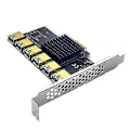 Miniatyrbillede 5 af 5: Add On PCI-Express Riser Card PCI-E 1X til 6 Eksterne 16X USB3.0 PCI-e Adapter