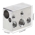 Miniatyrbild 5 av 5: 3D-skrivardelar V6 Värmeblock Aluminiumblock Till J-head Hotend Extruder Hotend Värmeblock Aluminium