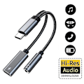 Miniatyrbillede 3 af 5: 3,5 mm til Typec Hovedtelefonadapter 2 i 1 Lydkabel