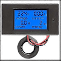 Miniatyrbild 1 av 5: Digital Voltmeter Ammeter AC 80~260v 100A CT Spänning Ström Effekt Energimätare Testare Panel, Volt Amp Watt Mätare LCD Display (1st, Svart)