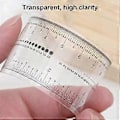 Miniatyrbild 5 av 5: 10 st Falska Naglar Mätlinjal Transparent Nagelkonst PVC Mjuk Linjal för Nagelmätningsverktyg