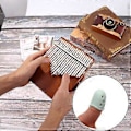 Miniatyrbild 2 av 5: Färgglada Silikon Fingerborgar Urholkade Andningsbara Spela Kalimba Fingerärm