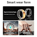 Miniatyrbilde 5 av 5: R02 Smart Ring for menn og kvinner med ladeetui, helseovervåker, multi-sport modus H