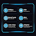 Pikkukuva 4 / 4: Kaksoisprotokollainen M2 SSD -kotelo NVMe USB 3.1 Type C Gen2 10 Gbps kotelo alumiiniseosta M.2 NVMe -kiintolevykotelo 2230 2242