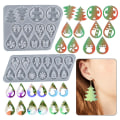 Miniatyrbilde 2 av 5: Juleøredobber Uv Epoxy Resin Mold Håndlagde Øredobber Eardrop Silikon Mold