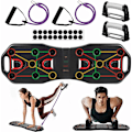 Miniatyrbild 1 av 5: Push Up Bodybuilding, 9 i 1 Fällbar Multifunktionell Push Up Board med Motståndsband, Push Up Board Bodybuilding Enhet för Hemträning