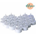 Miniatyrbillede 1 af 5: Flammeløse stearinlys Tealight stearinlys med CR2032 batterier, Flammeløse LED Tealight stearinlys Funklende stearinlys med varm hvid gnist effekt (4