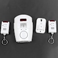 Miniatyrbilde 2 av 5: Trådløst alarmsystem for hjemmesikkerhet med detektor + 2x fjernkontroller, PIR infrarød bevegelsessensor