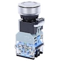 Miniatyrbild 2 av 5: 30mm Installationsdiameter Blått Ljus Tryckknappsbrytare Industriella Tillbehör GQ38 AC220V (Självlåsande)