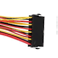 Pikkukuva 5 / 5: ATX PSU 24-nastainen virtajohdon jatkokaapeli 30 cm emolevylle, 24-nastainen uros - naaras
