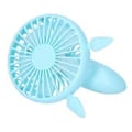 Miniatyrbillede 4 af 5: Bærbar Ventilator 180 Graders Rotation Skrivebord USB Genopladelig Elektrisk Mini Køleventilator Blå