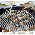 Miniatyrbillede 4 af 5: Grillspyd, Non-Stick Grillkurv, Spidkurve, Grillspyd til grøntsager eller rejer (3 stk.)