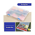 Miniatyrbilde 3 av 5: Fiskeskrinet Snackle Box Beholder Perle Izer Comment Izer Boks Stora Boks Med Div