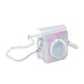 Miniatyrbild 4 av 5: Trendig skyddsväska i PU-läder med justerbar axelrem, passar Fujifilm Instax Mini 12 Silver