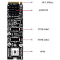 Pikkukuva 4 / 5: M.2 PCIe NVME -kaksois-USB 3.0 Type-C -porttilaajennuskortti PC-työpöydälle