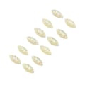 Miniatyrbild 3 av 4: 48 st Påsybara Strass-stenar 0,8x1,5 cm Elegant Färgäkta Platt Baksida Mångsidiga Glasstrass-stenar för Kläder Väskor Skor