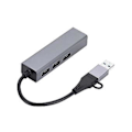 Pikkukuva 3 / 5: Gigabit 1000mbps 3 Porttia 3.0 Hub 2 In 1 Kaapeli Usb-c Rj45:een, Ei Tarvetta Ajureille