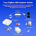 Miniatyrbillede 5 af 5: Tuya Smart Zigbee USB Adapter Switch 5V Mini USB Strømadapter Zigbee Smart Switch til Alexa Yandex 3USB
