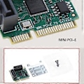 Pikkukuva 5 / 5: Kaksiporttinen Sata-laajennuskortti Mini PCI-E - Sata3-kiintolevyliitinadapteri