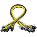 Pikkukuva 1 / 5: 12 kpl 6-nastainen PCI-E - 8-nastainen (6+2) PCI-E (uros-uros) GPU-virtajohto 50cm näytönohjaimille, louhintapalvelimen breakout