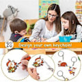 Miniatyrbillede 3 af 5: 218PCS Shrinky-Dink Nøgleringssæt med 12PCS Shrinky Ark, 3PCS Shrinky-Dink Papir med Mønster, Farvede Blyanter