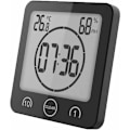 Miniatyrbild 1 av 5: Duschklocka Vattentät, Badrumsklocka Digital Klocka Timer med Sugkopp,Termometer Hygrometer, Nedräkningstimer (Svart)