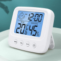Miniatyrbild 1 av 5: Inomhus termometer och hygrometer digital inomhus termometer och hygrometer, med klockfuktighet temperatur, 5s snabb uppdatering, bakgrundsbelysning&/