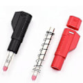 Miniatyrbilde 3 av 5: 10 Sett Uttrekkbar Kappe 4mm Bananplugg Koblinger Stabelbar Ledning Lodde Multimeter Testledninger E