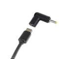 Miniatyrbilde 2 av 5: Laptop Strømlader Adapter Kobling Type-C Hunn til DC Hann Jack 4.0x1.7mm 90 Graders Plugg Konverter