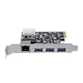 Miniatyrbild 1 av 5: PCI-E till USB 3.0 4-Port(4 USB3.0 +1 RJ45 Expansionskort PCI E USB Adapterkort